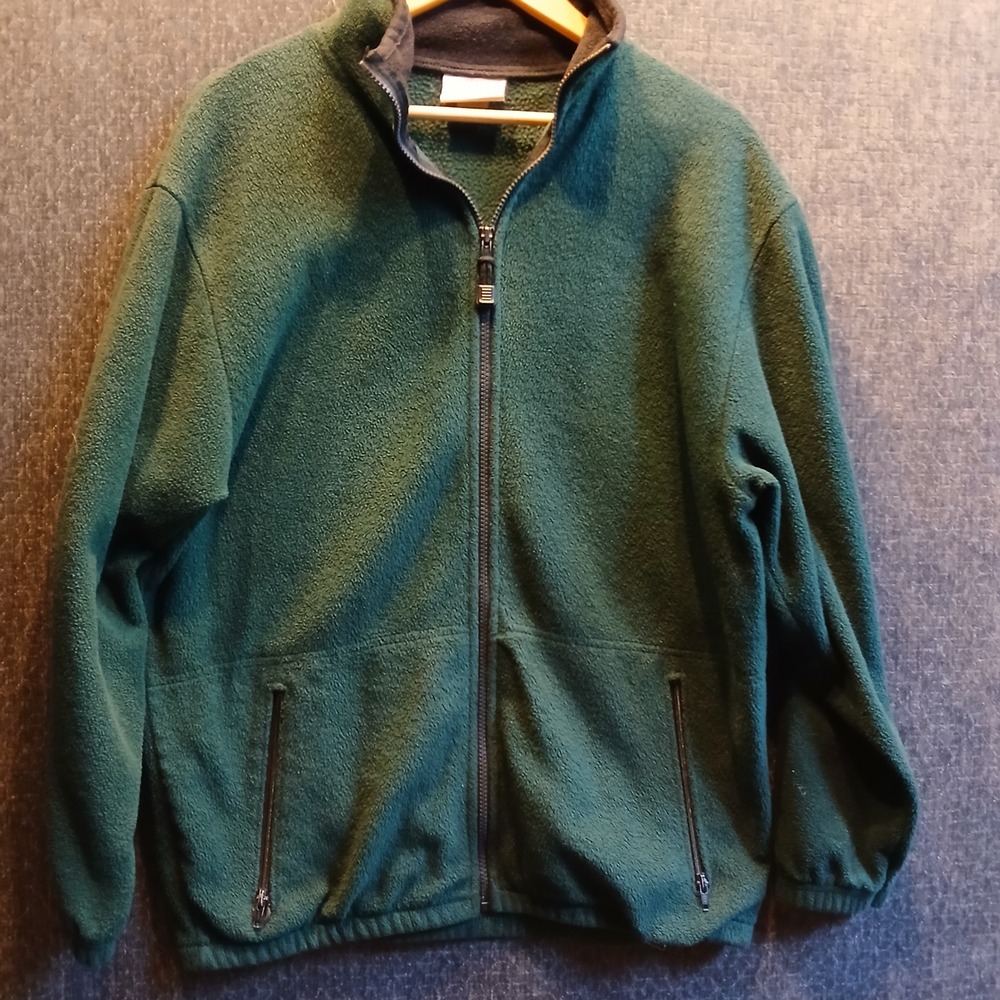 Timberline Colorado Mens Medium Green Full Zip Fleece Jacket Made in USA